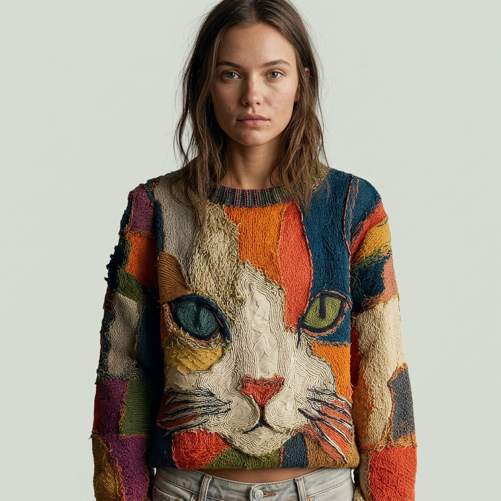 Oversized knit sweater — On Model - Upper Body | Generated by Modelize