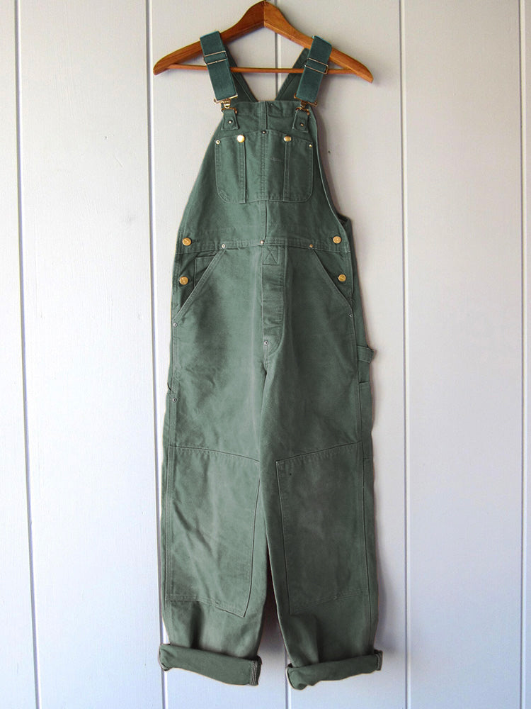 אוברול כותנה רפוי עם כיסים ורצועות מתכווננות לנשים בצבע Camel – SHIONNA